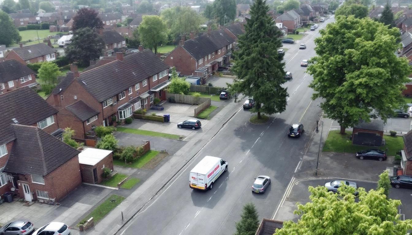 Residential street in Blunsdon served by Swindon Blocked Drains local engineers